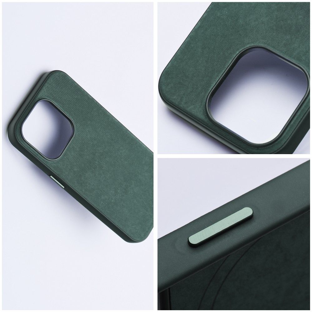 WOVEN MAG COVER case compatible with MagSafe for IPHONE 12 / 12 Pro green