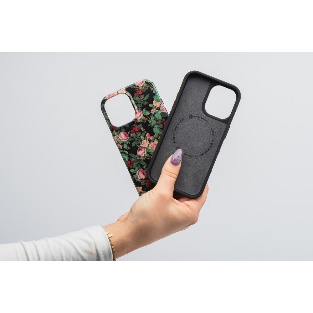 FORCELL F-PROTECT Mirage, Military Drop-Tested case compatible with MagSafe for IPHONE 15 PRO MAX rose drama