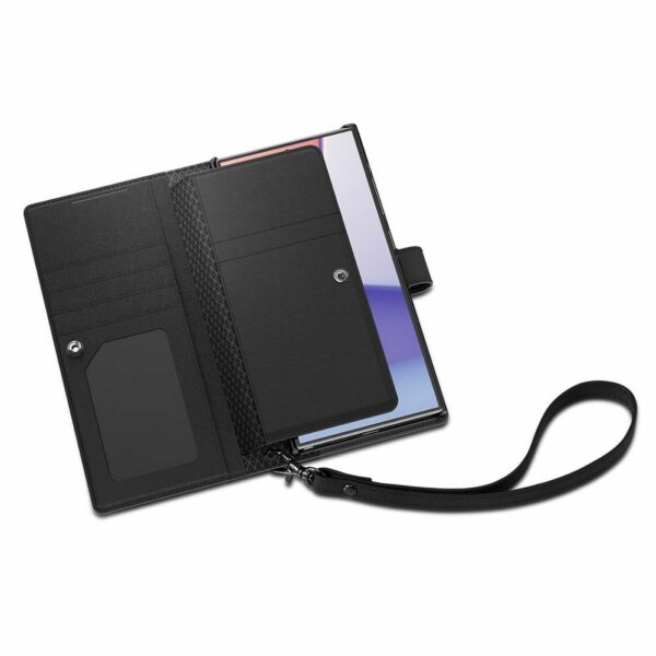 SPIGEN WALLET S Plus book for SAMSUNG S24 Ultra black
