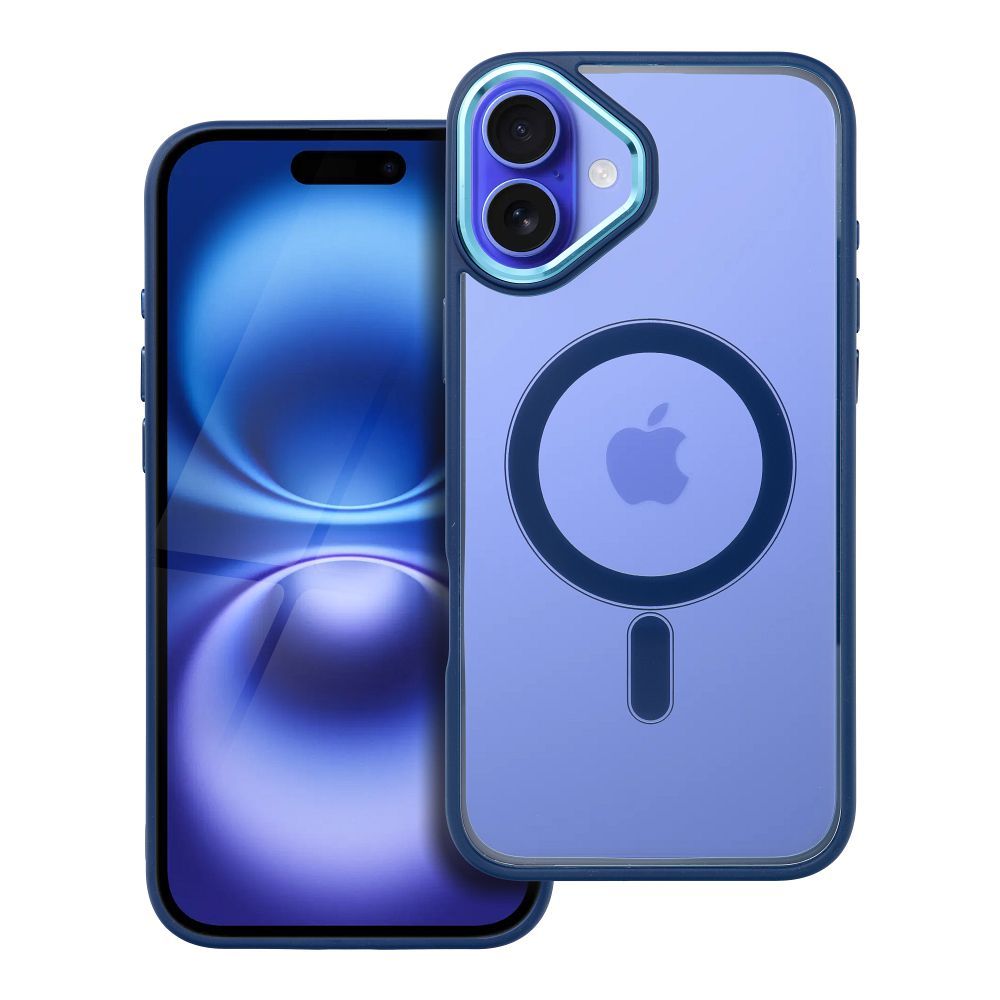 COLOR EDGE MAG COVER case compatible with MagSafe for IPHONE 16 Plus navy blue