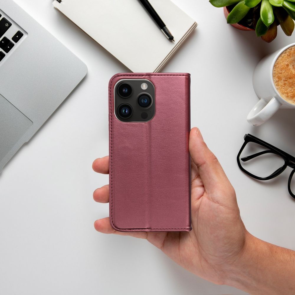 SMART MAGNETO Book case for IPHONE 14 Plus burgundy