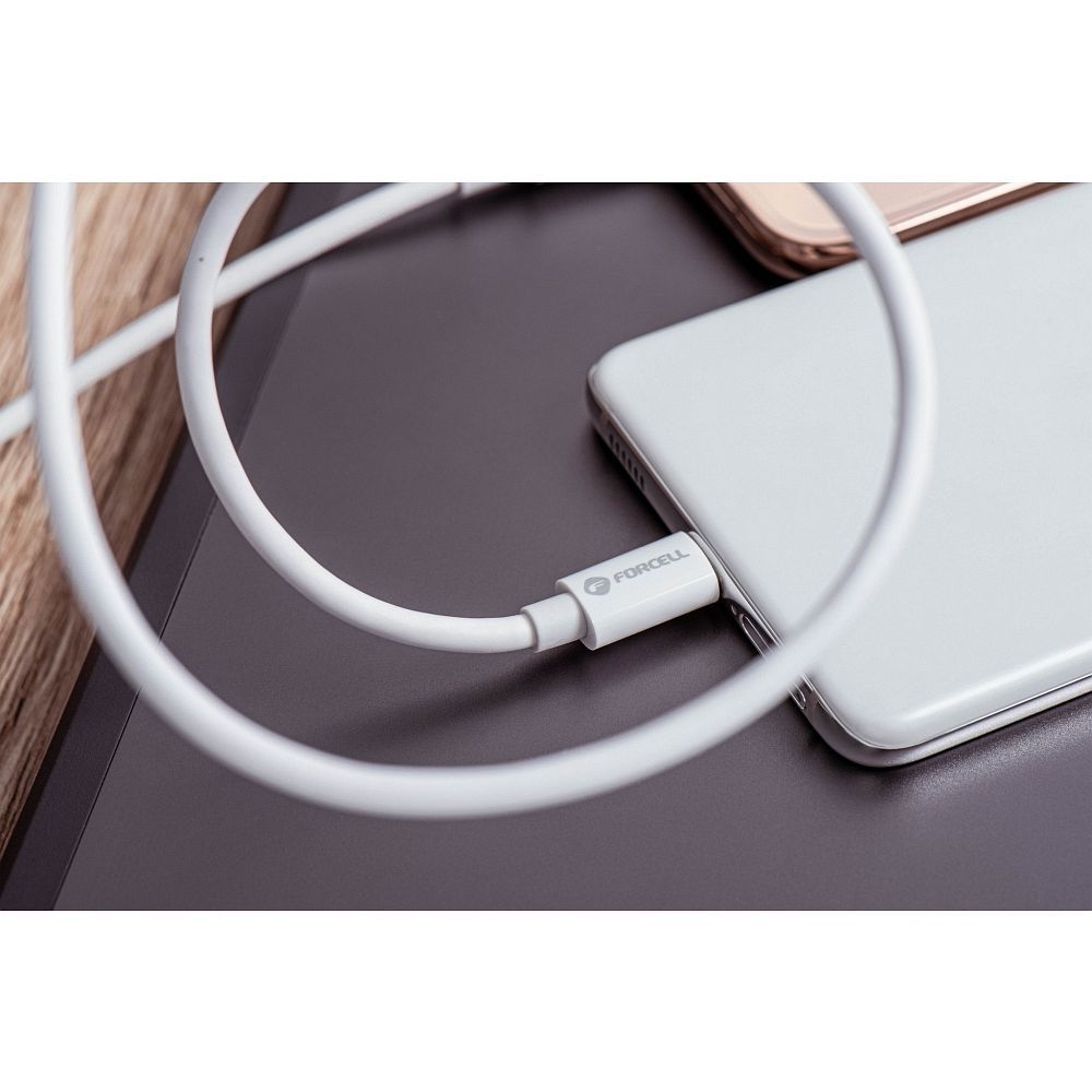FORCELL F-ENERGY C338 cable Type C to Type C PD QC4.0 3A 60W 1,5 m white