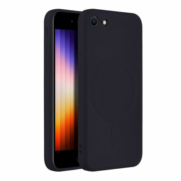 SILICONE MAG COVER case compatible with MagSafe for IPHONE 7 / 8 / SE 2020 / SE 2022 black