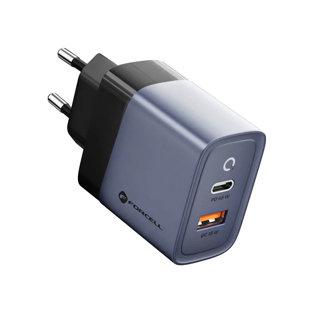 FORCELL F-ENERGY GaN VT-39 travel charger Type C + USB A PD QC4.0 4A 45W gray