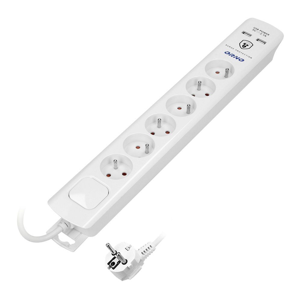 Multiswitch powerstrip with independent ON/OFF switches for 6 sockets, cable 3x1mm², 1.5m long (OR-AE-13162/1,5M)