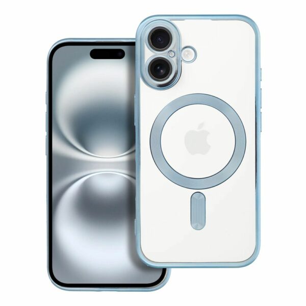 ELECTRO MAG COVER case compatible with MagSafe for IPHONE 16 blue