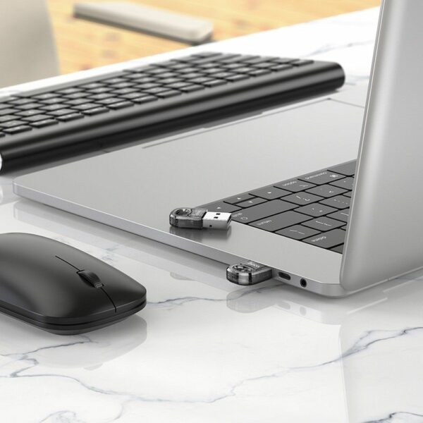 HOCO adapter USB A bluetooth UA28 transparent black