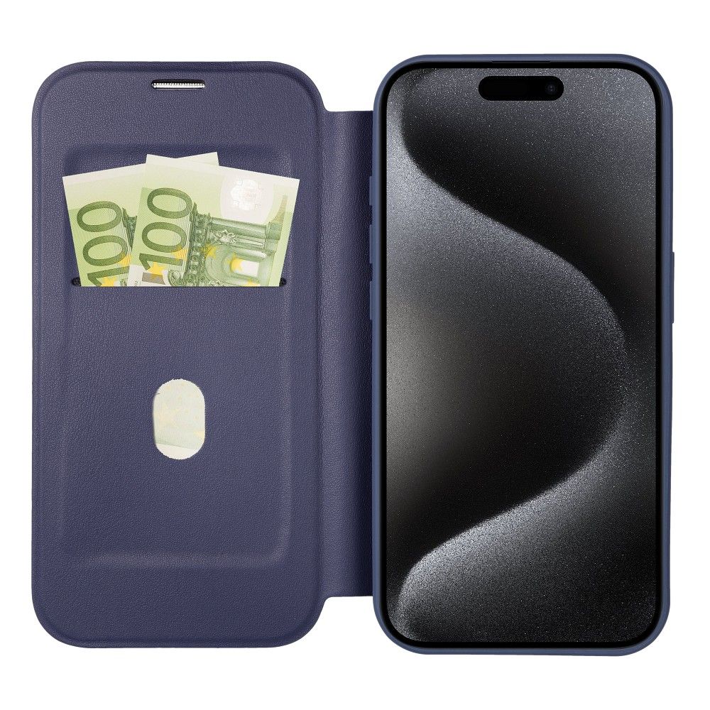 SMART MAG Book case compatible with MagSafe for IPHONE 16 blue