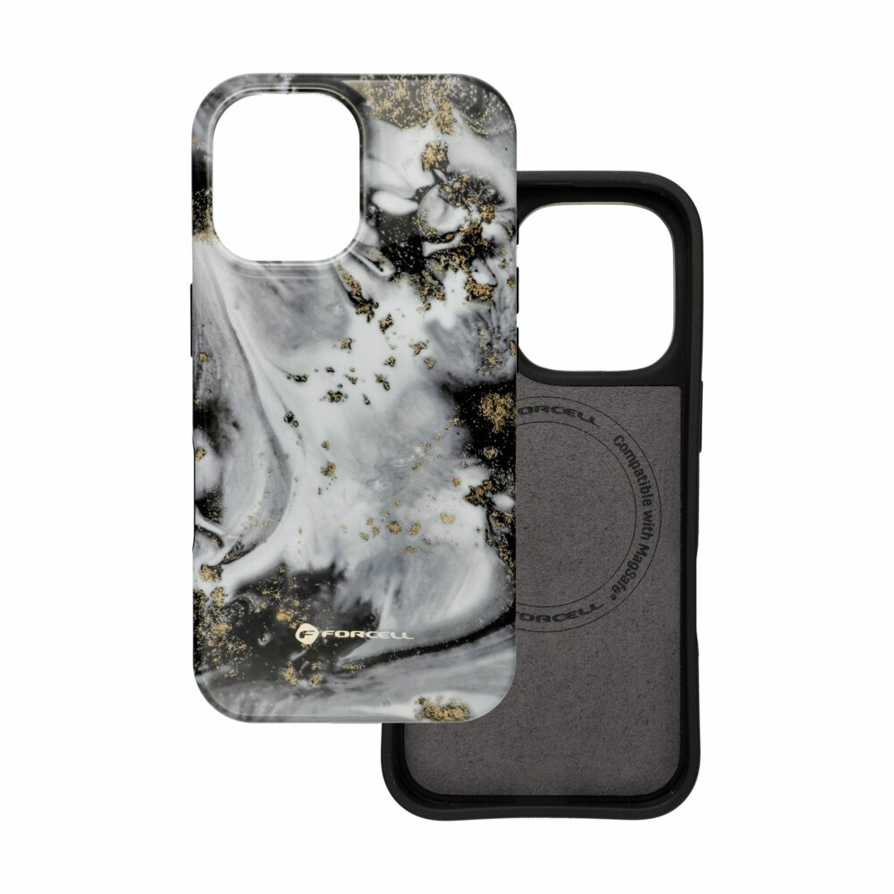 FORCELL F-PROTECT Mirage, Military Drop-Tested case compatible with MagSafe for IPHONE 16 PLUS silver fog