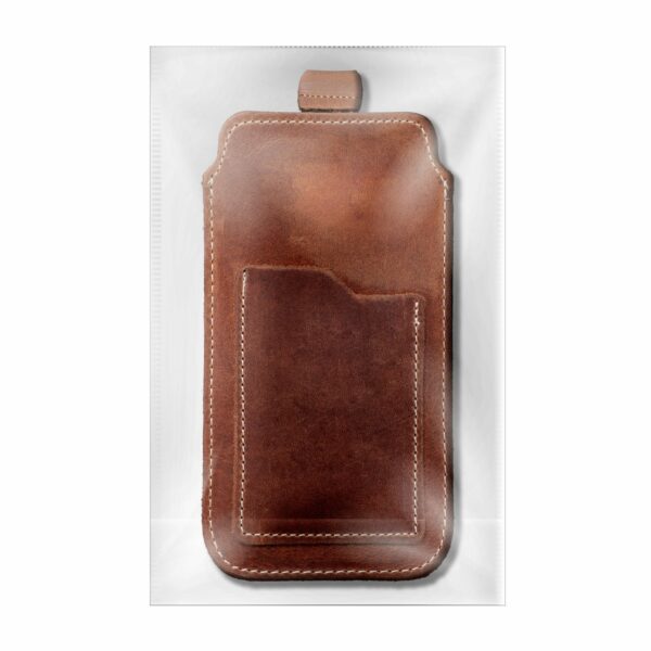 ROYAL Crazy Horse - Leather universal pull-up pocket / brown - Size 2XL+tall - SAMSUNG S21 ULTRA / HUAWEI P Smart 2021 / XIAOMI Redmi 12 / OPPO A98 5G
