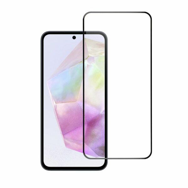 Tempered Glass Blue Star - SAMSUNG A35 5G Full Face (full glue with frame/small size) - black