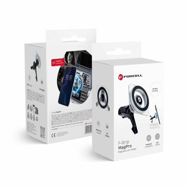 FORCELL F-GRIP Mag Pro magnetic car holder for air vent compatible with MagSafe black