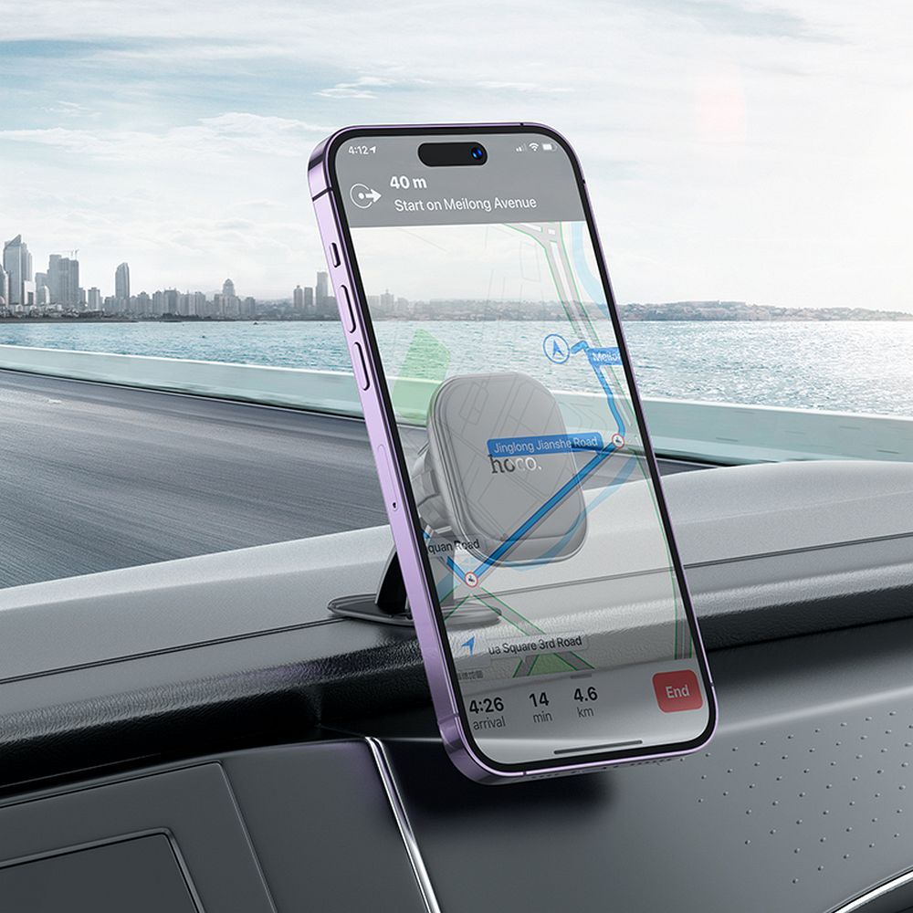 HOCO car holder for phone to center console magnetic H30 black