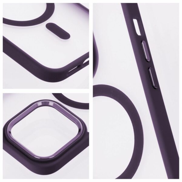 MATTE MAG COVER case compatible with MagSafe for IPHONE 16 purple