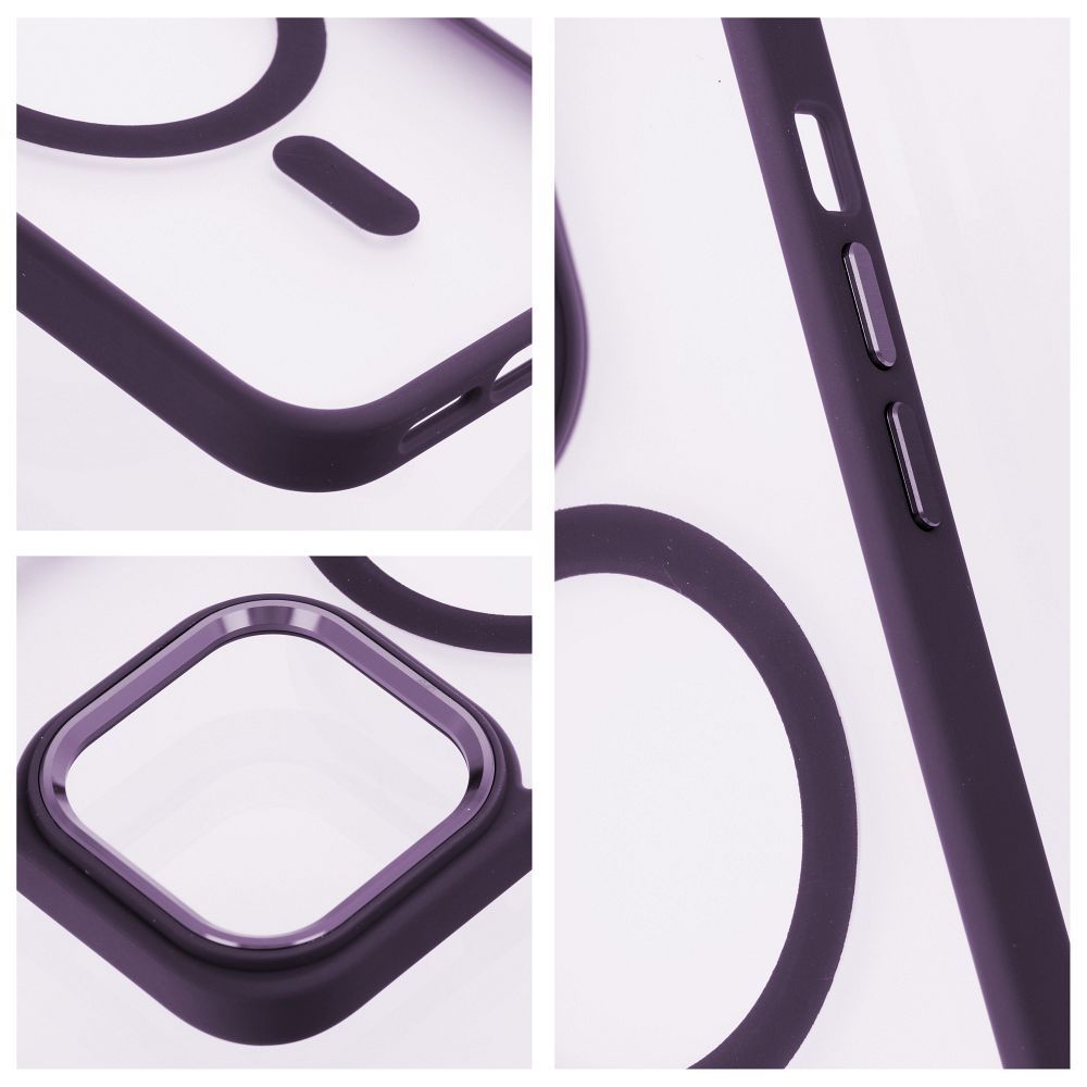 MATTE MAG COVER case compatible with MagSafe for IPHONE 16 purple