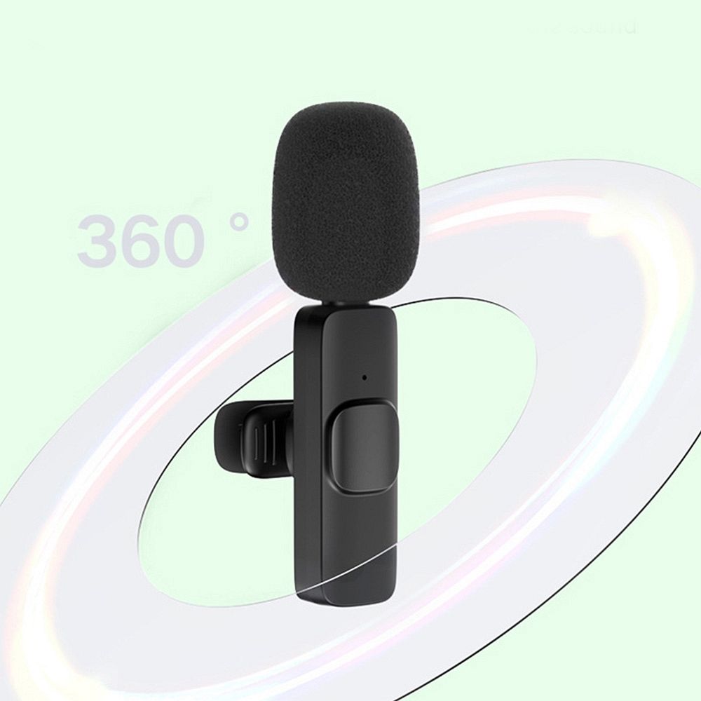 Wireless lavalier microphone Lightning double (2 in set) K1 black