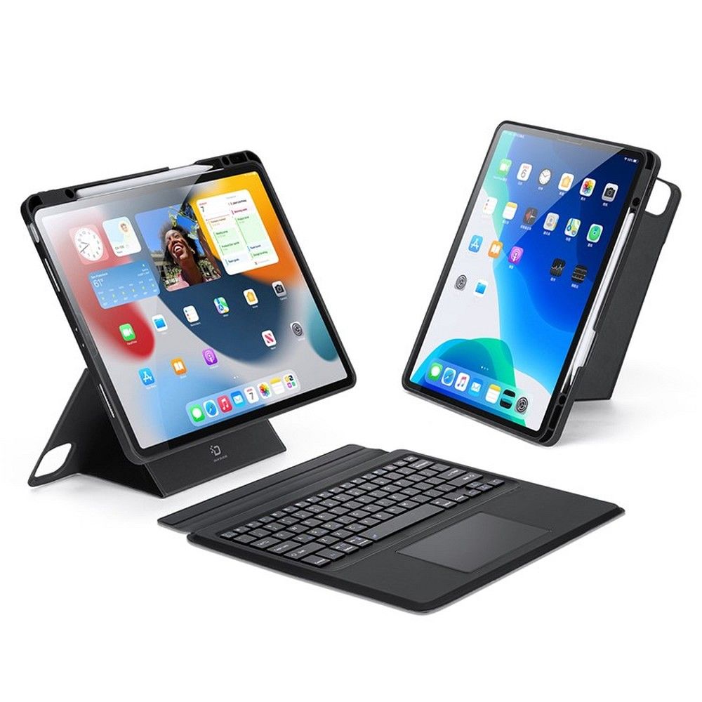 DUX DUCIS case DK foldable with Wireless Keyboard for iPad Air 13 (2024)/Pro 12.9 (2020/2021/2022) black
