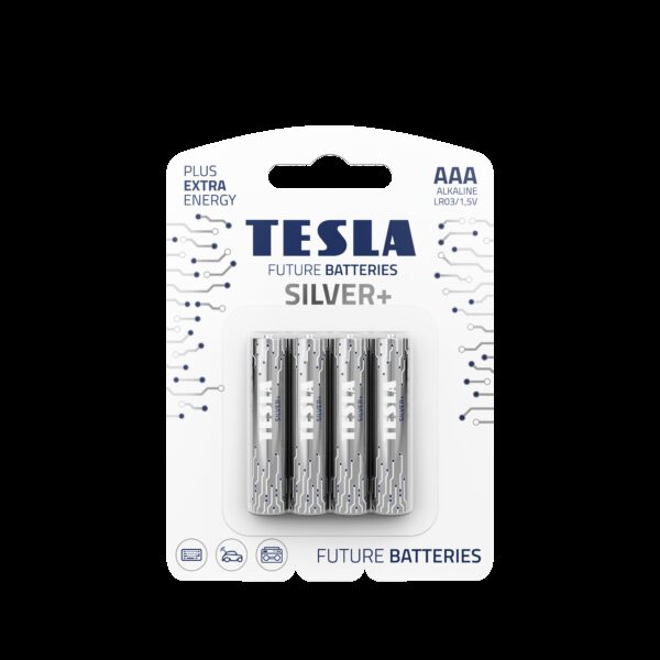 TESLA alkaline battery R3 (AAA) SILVER+ [4x120] 4 pcs