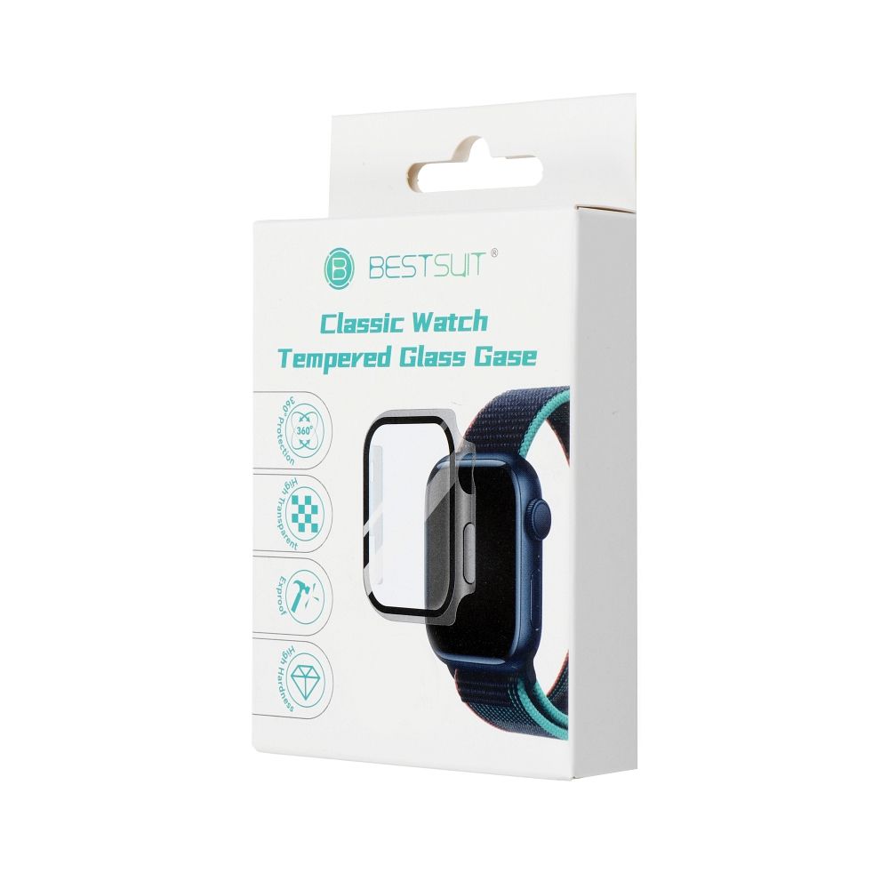 Bestsuit Case with Hybrid Glass for Apple Watch 10 42mm - transparent