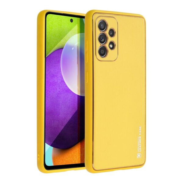 LEATHER case for SAMSUNG A52 5G / A52 LTE ( 4G ) / A52S yellow