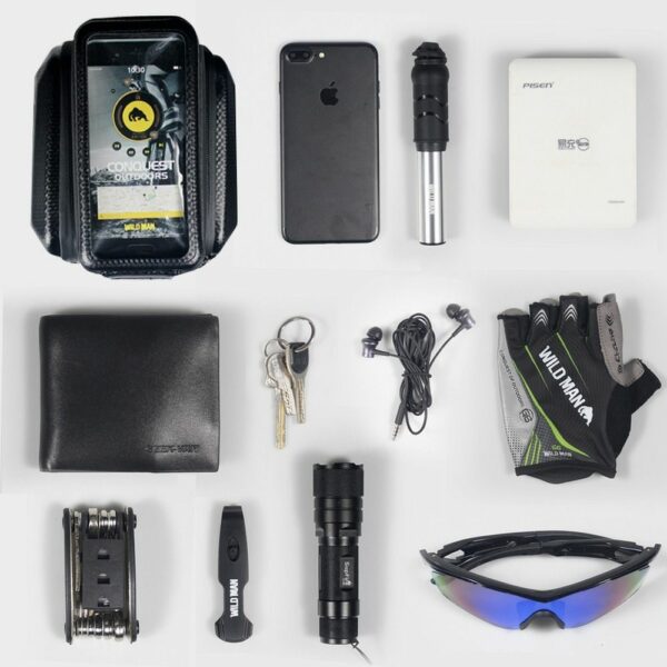 WILDMAN traveling bag for bike frame with zipper E6S 1,2L ( 4 "- 7" ) black