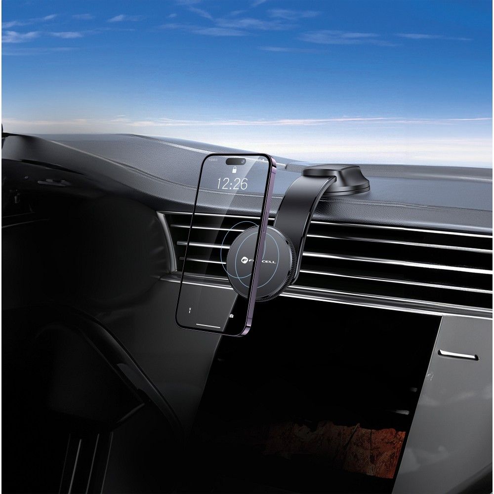 FORCELL F-GRIP MagFlex magnetic car holder for windshield / dashboard compatible with MagSafe black