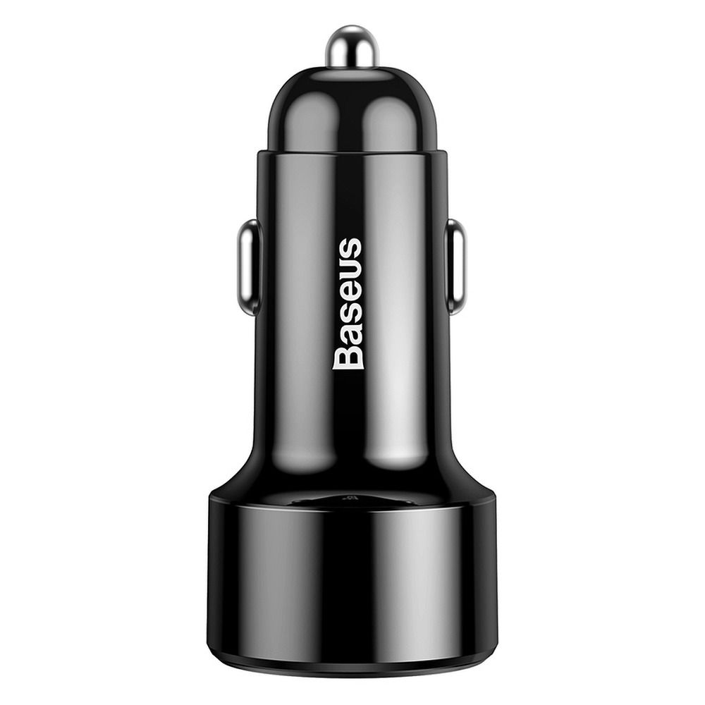 daa0a214abe188475bc6991684747ab0 BASEUS car charger USB A + Type C with digital display PD3.0 QC4.0 3A 45W CCMLC20C-01 black