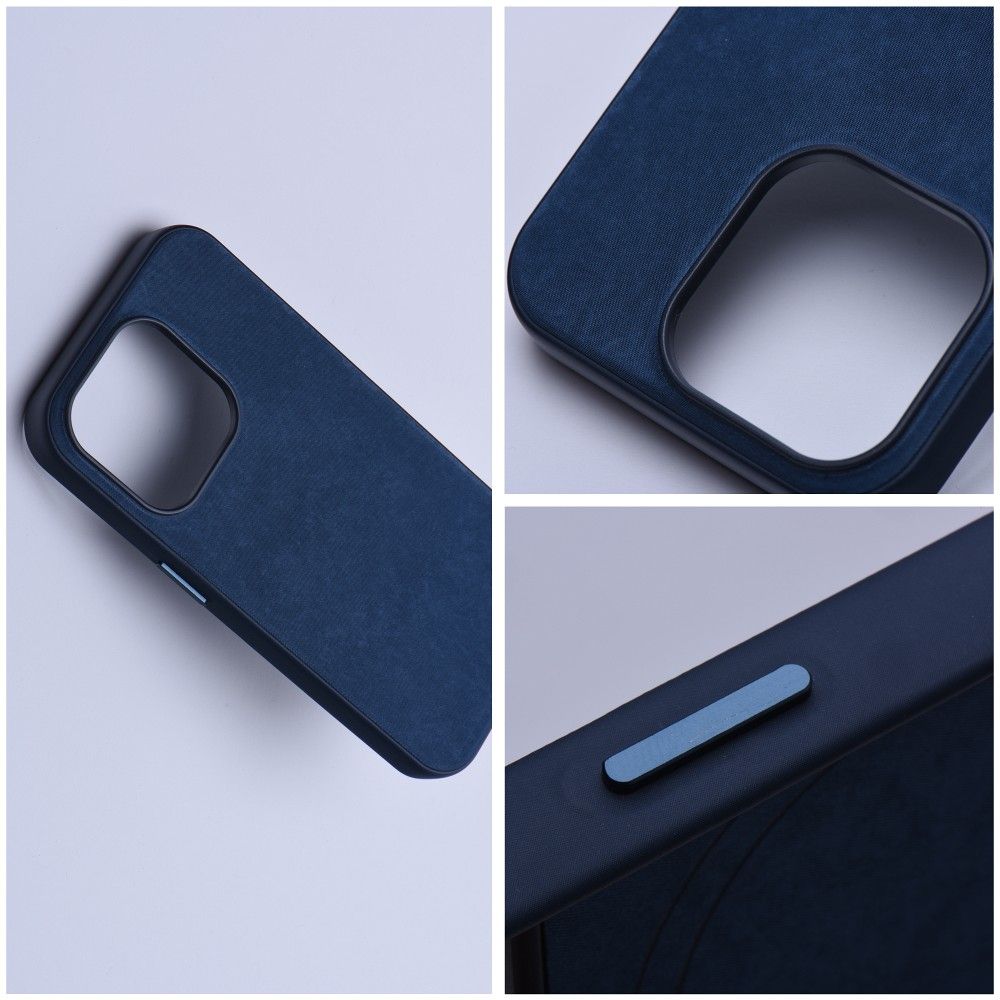 WOVEN MAG COVER case compatible with MagSafe for IPHONE 15 Pro Max sea blue