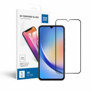 Tempered Glass Blue Star - SAMSUNG A34 5G Full Face (full glue with frame/small size) - black
