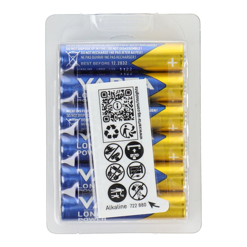 db5fe1998b17ab69894ec9ba850ff9ec VARTA alkaline battery R3 (AAA) Longlife 12 pcs