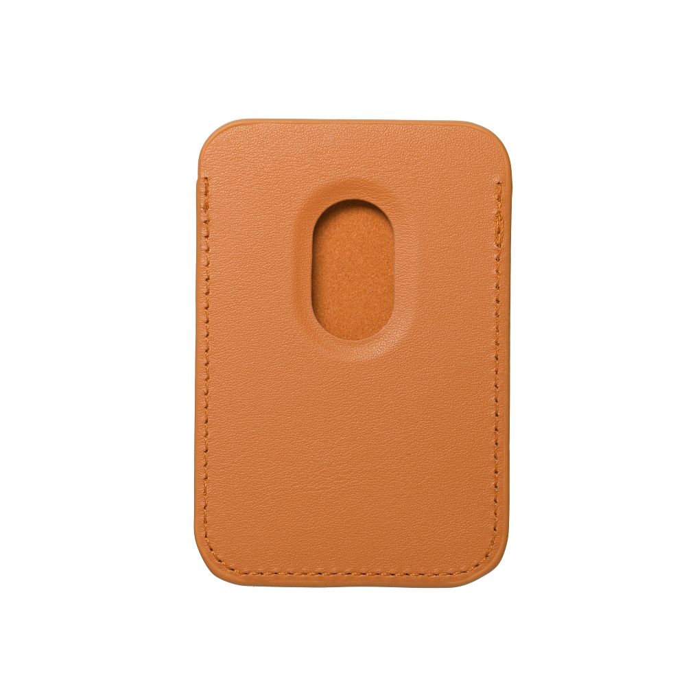 LEATHER MAG WALLET compatible with MagSafe orange