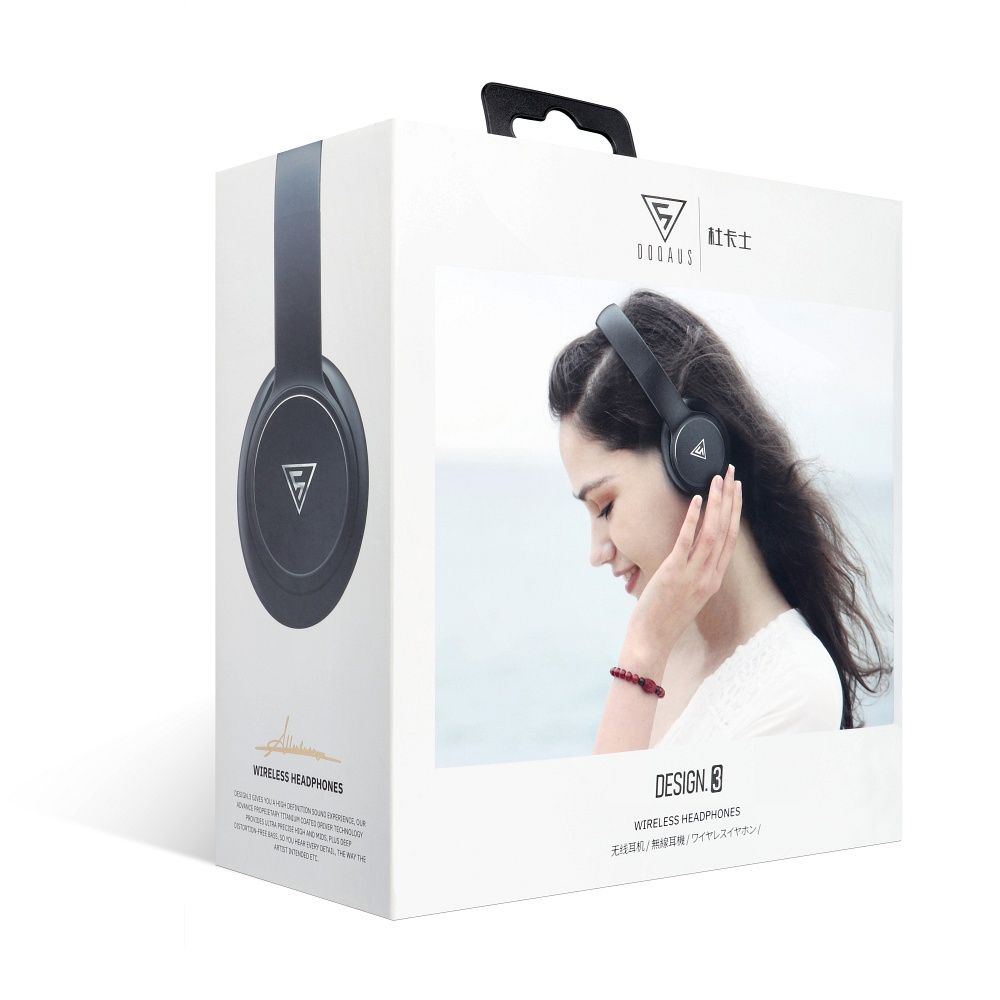 DOQAUS wireless headphones bluetooth DESIGN 3 black