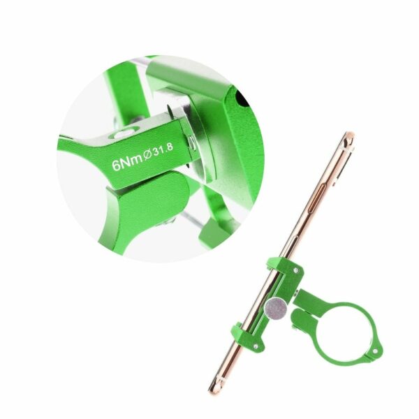 GUB bike holder for mobile phone G85 Aluminium green