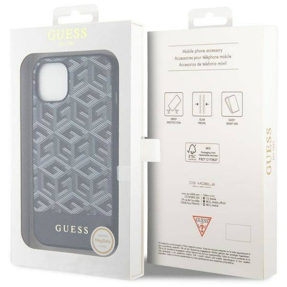 GUESS case for IPHONE 14 GUHMP14SHGCFSEK (MAG GCUBE) black