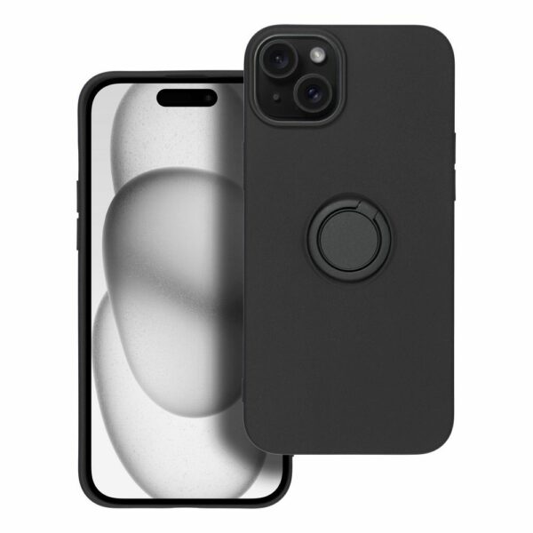 SILICONE RING case for IPHONE 15 Plus black