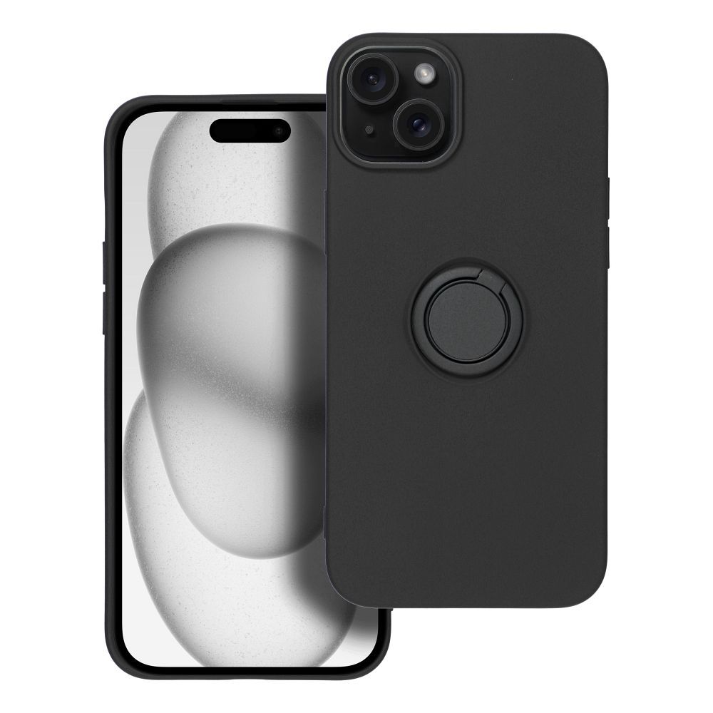 SILICONE RING case for IPHONE 15 Plus black