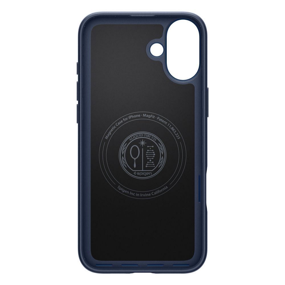 SPIGEN case THIN FIT MAG compatible with MagSafe for IPHONE 16 navy blue