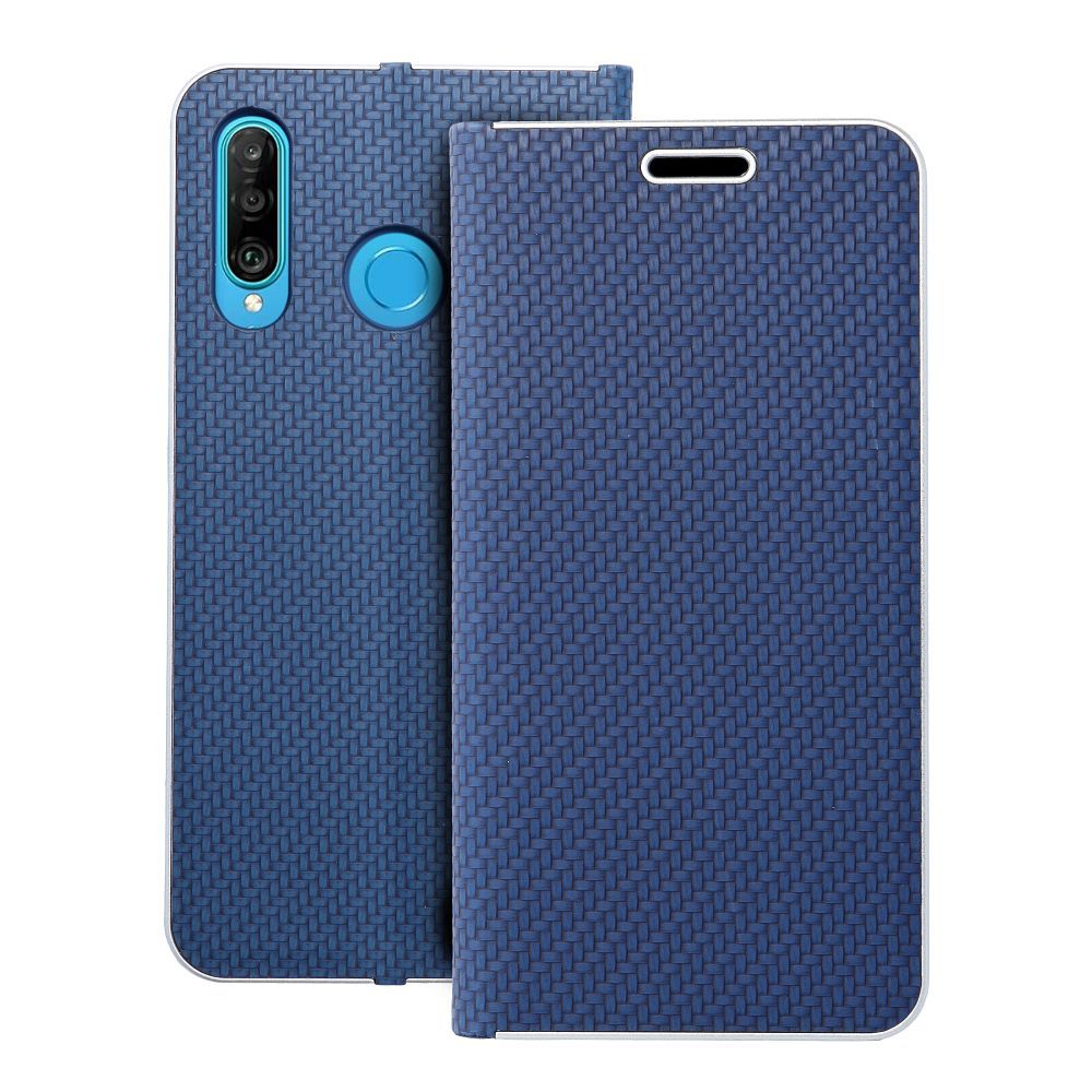 dc91e0049b54a001acbc440f296a88a8 LUNA Book Carbon for HUAWEI P30 Lite blue