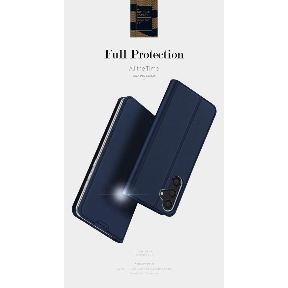 DUX DUCIS wallet case SKIN PRO for SAMSUNG S24 blue