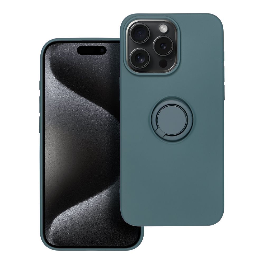 SILICONE RING case for IPHONE 15 Pro Max green