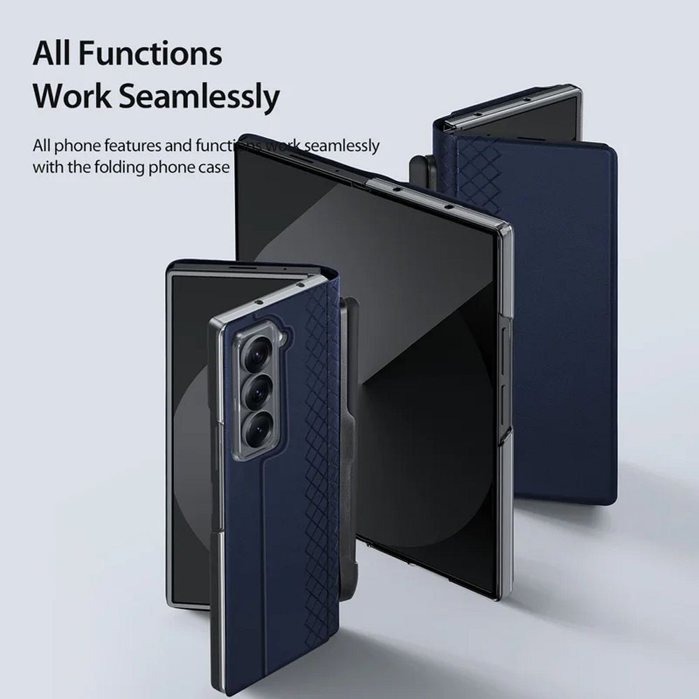 DUX DUCIS case BRIL with pen holder for SAMSUNG Z Fold SE/W25 blue