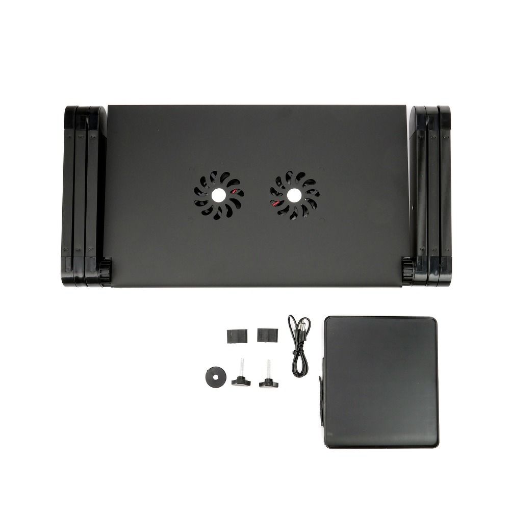 Desk for laptop uniwersal adjustable with cooling YL-803 black
