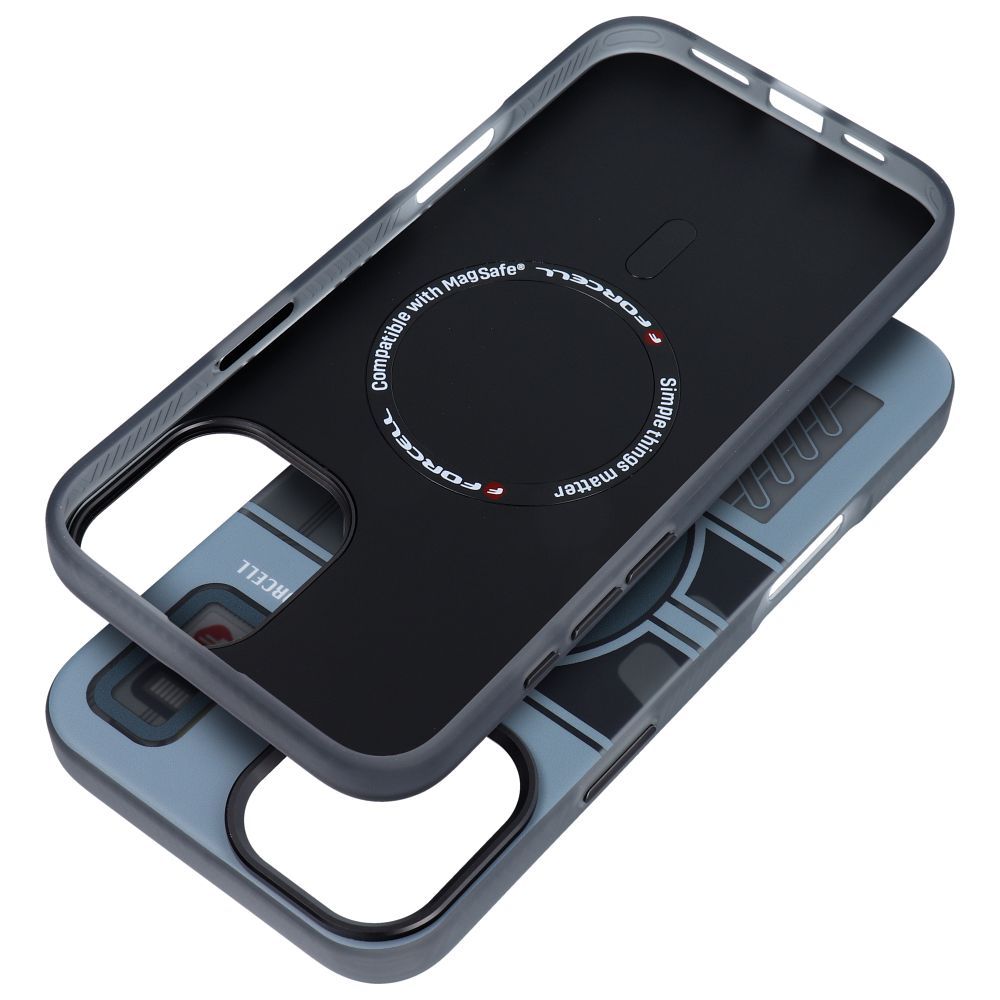 FORCELL F-PROTECT Levels with Dual Layer 4D technology, Military Drop Tested compatible with MagSafe for IPHONE 16 PLUS cyber grey