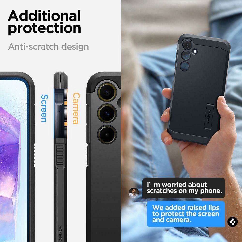 SPIGEN case TOUGH ARMOR for SAMSUNG A55 5G black