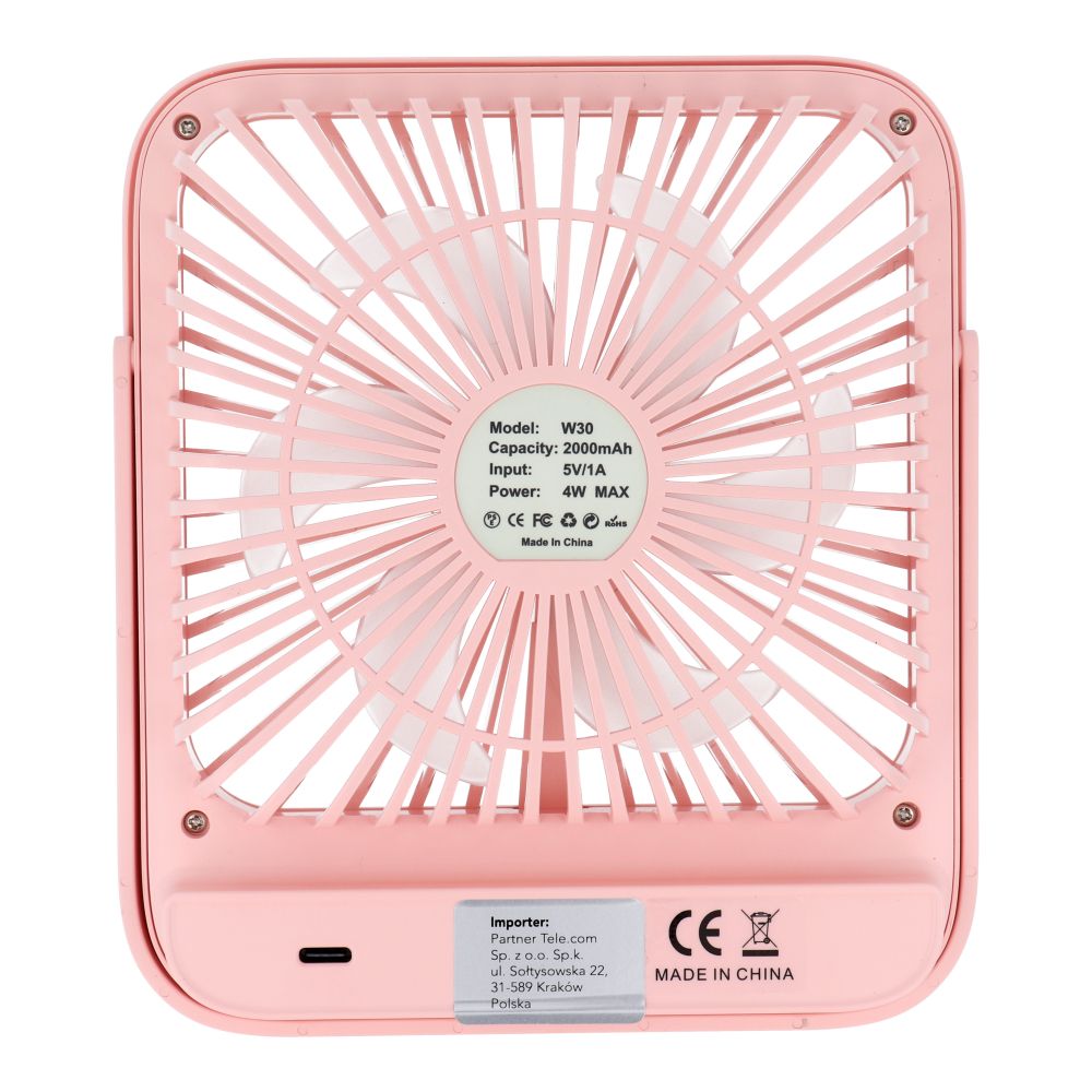 dd830d386cccb02f5cca19ccc9ff7458 Desk fan with adjustable stand W30 pink
