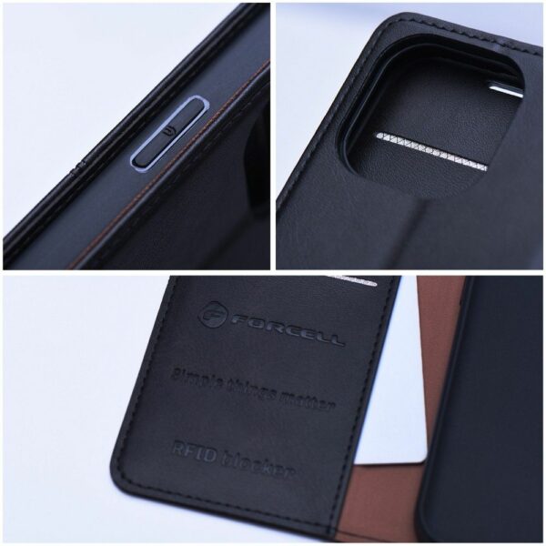 FORCELL F-PROTECT RFID Blocker book case for XIAOMI Redmi 12c black