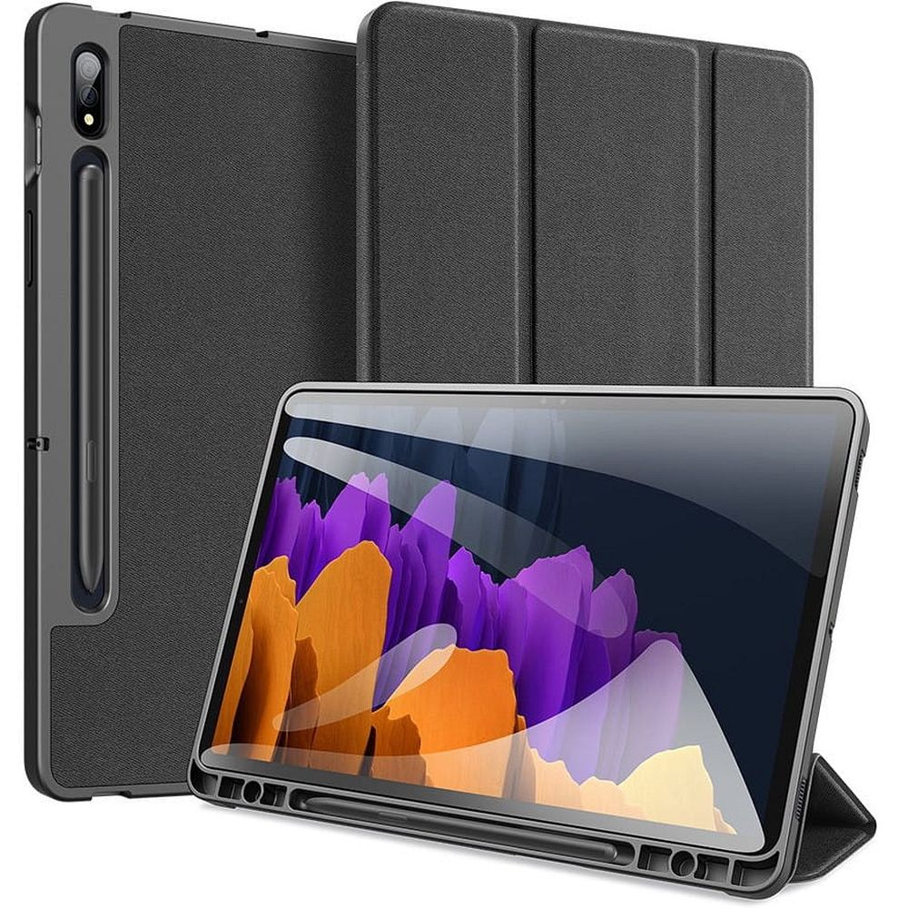 DUX DUCIS case DOMO foldable with pencil storage for SAMSUNG Tab S8 (X700/X706)/S7 (T870/T875/T876B) black
