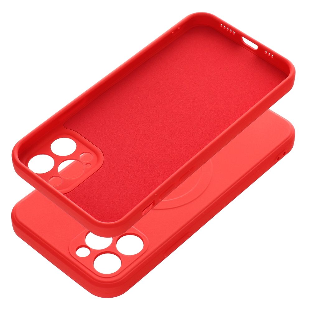 SILICONE MAG COVER case compatible with MagSafe for IPHONE 12 Pro red
