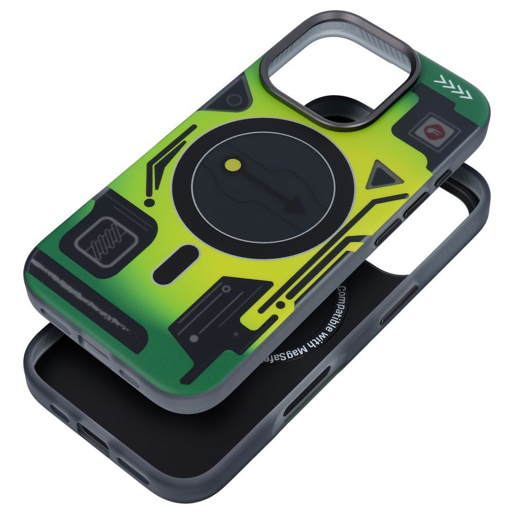 FORCELL F-PROTECT Levels with Dual Layer 4D technology, Military Drop-Test compatible with MagSafe for IPHONE 16 PLUS cyber green
