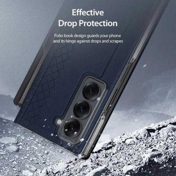 DUX DUCIS case BRIL with pen holder for SAMSUNG Z Fold SE/W25 blue